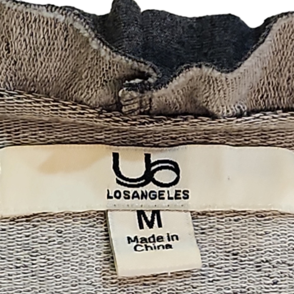 YA LOSANGELERS M GREY JERSEY KNIT RUFFLED COLLAR RETRO FAIRY CARDIGAN SWEATER - Picture 5 of 5